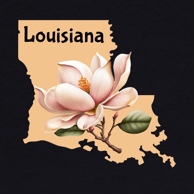 Louisiana Magnolia State Flower by SunburstGeo